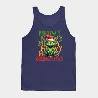 Meowy Grinchmas Fun Christmas Tank Top